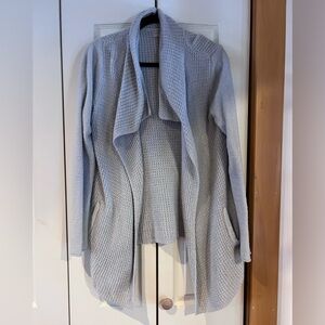 Barefoot Dreams Light Gray Open Front Cardigan